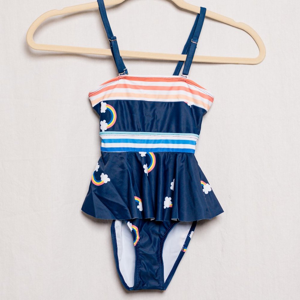 Girls Rainbow Onepiece Swimsuit